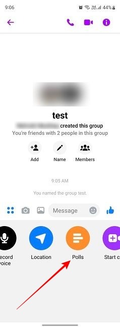 Facebook Poll Mobile Select Poll Chat