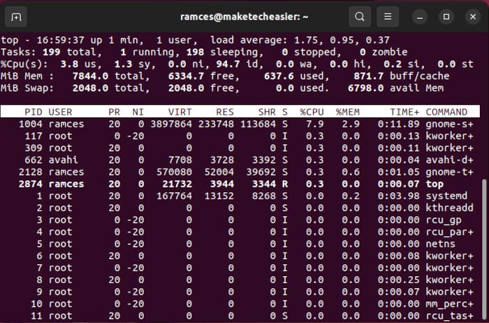 Fix High Cpu Usage Linux 01 Top Program Sample
