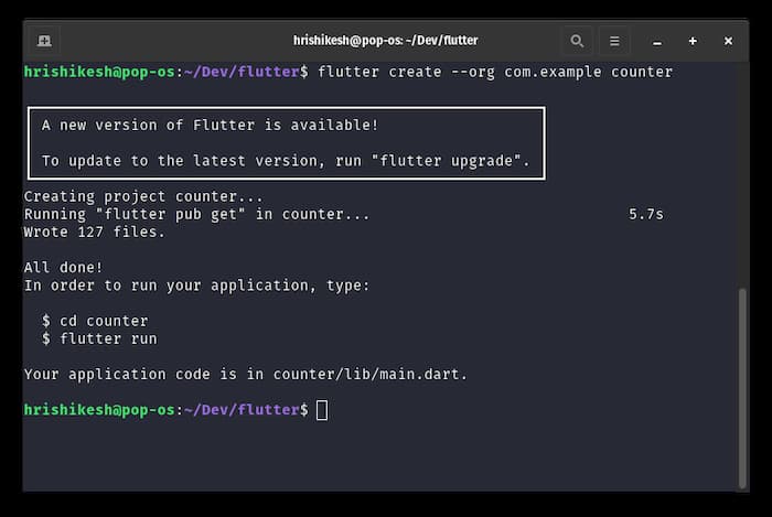 Flutter Create