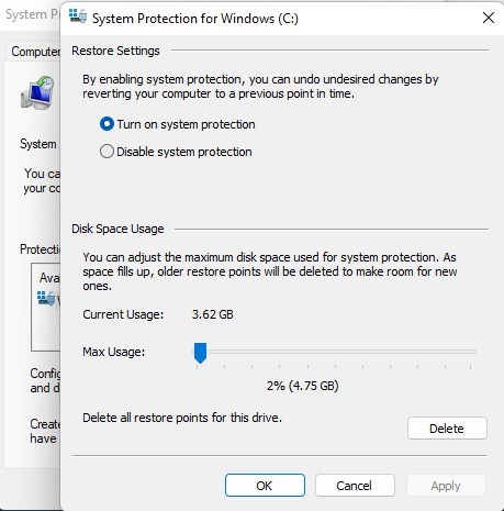 Turn on System Protection for your hard drive.