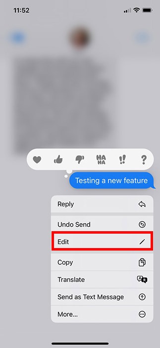 Ios 16 Messages Edit Edit Menu