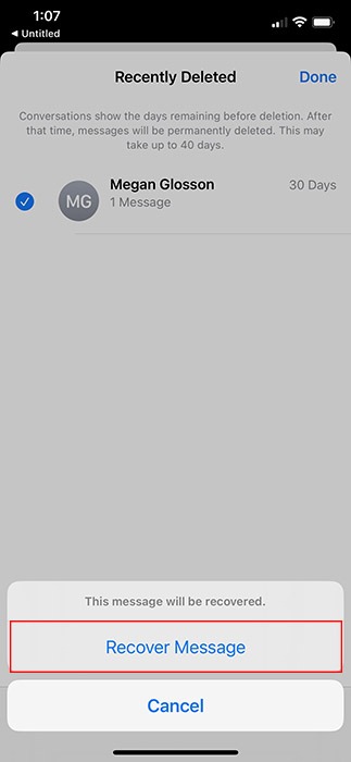Ios 16 Messages Restore Recover Message