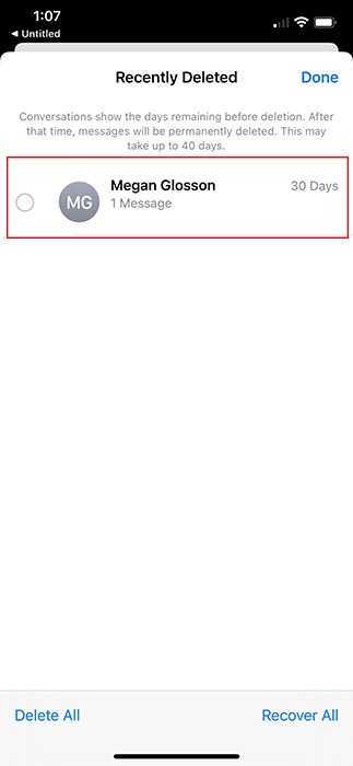 Ios 16 Messages Restore Select Message