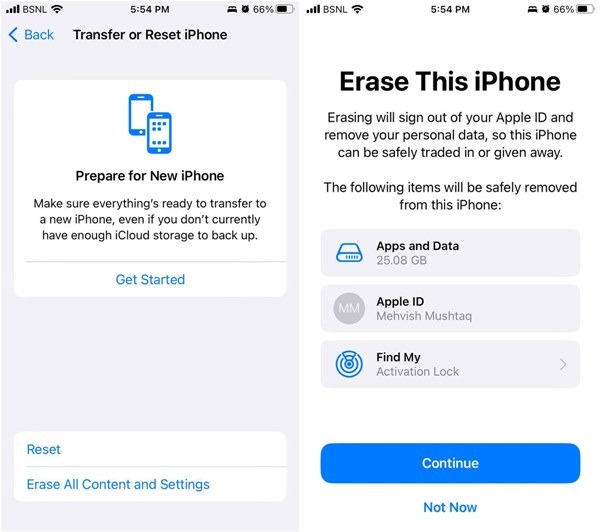 Iphone Factory Reset