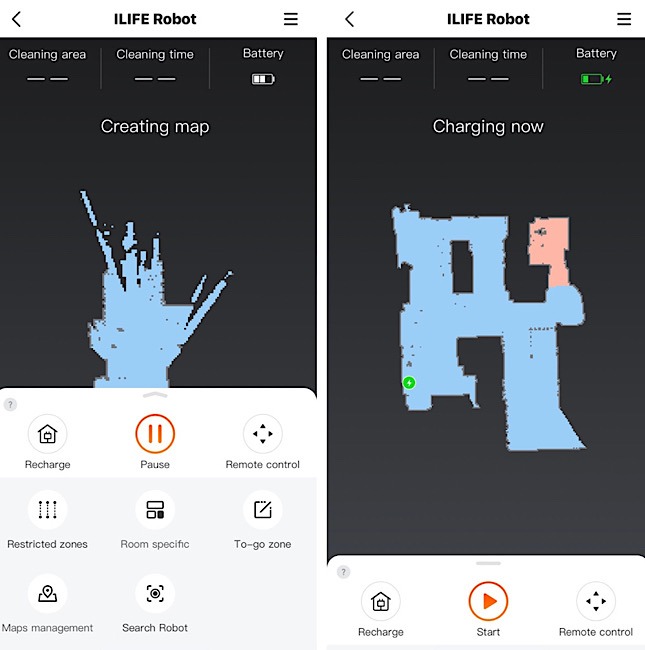 Ilife A10 Robot Vacuum Mapping