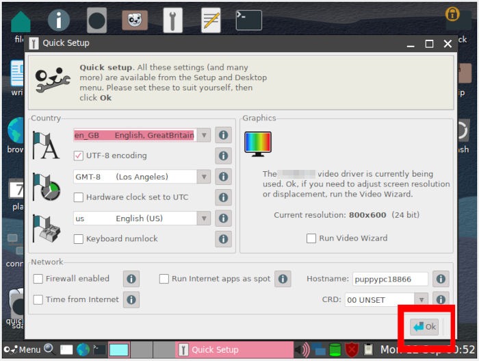 Install Puppy Linux 06 Quickstart Options