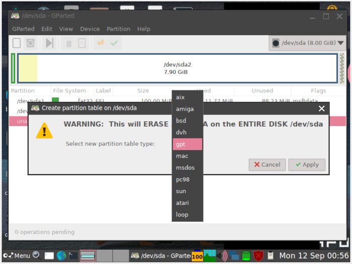 Install Puppy Linux 11 Set Disk Format Gpt