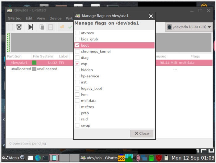 Install Puppy Linux 14 Toggle Boot Flag