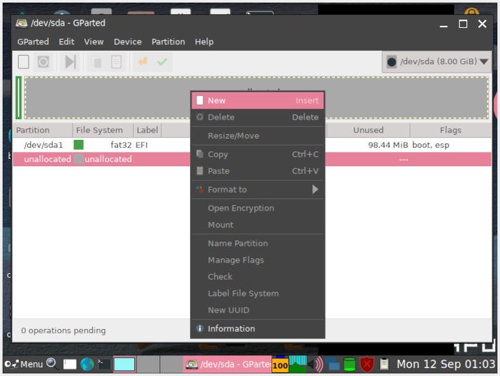 Install Puppy Linux 15 Create Root Partition