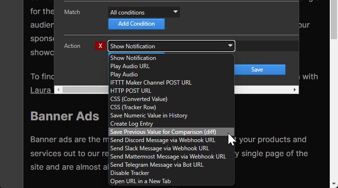 Monitoring Website Changes Pageprobe Parametersbox Savepreviousvalue
