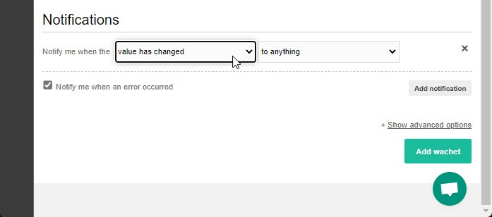 Monitoring Website Changes Wachete Newwachet Step04