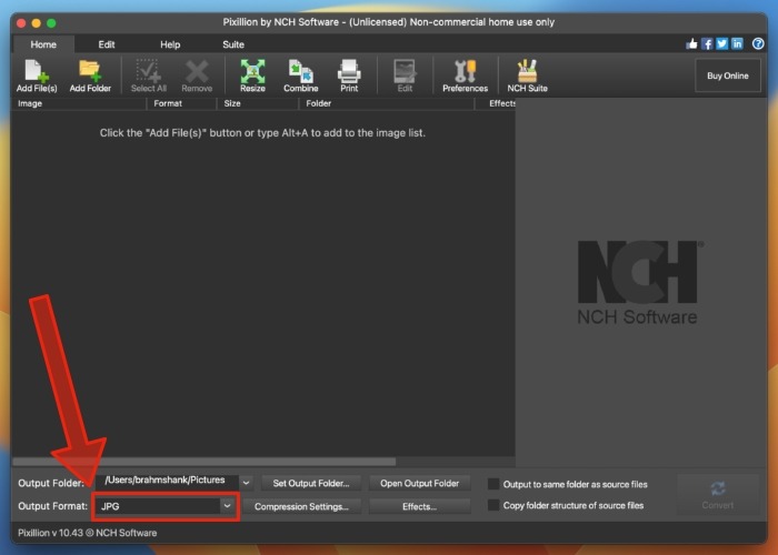 Pixillion Output Format