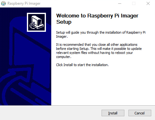 Raspberry Pi Imager Setup Wizard