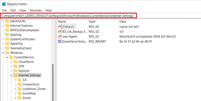 Using the location path to create a registry file