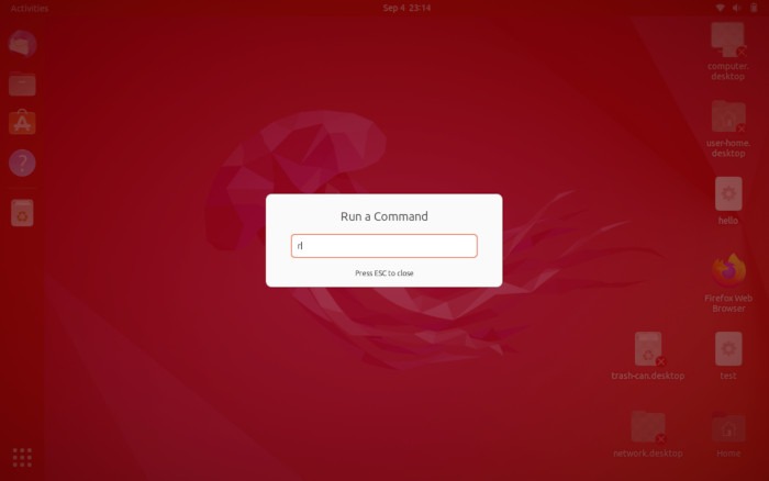 Restart Linux Desktop 01 Gnome Reload
