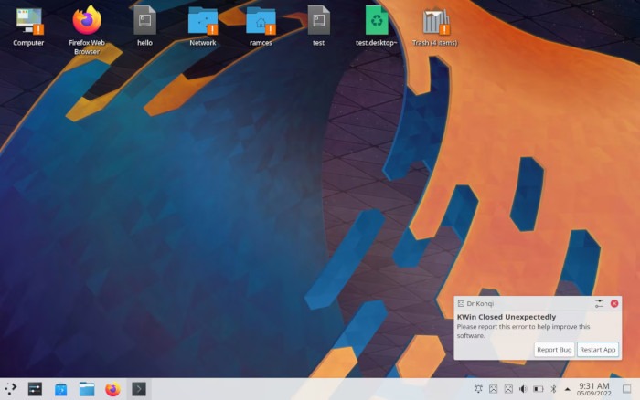 Restart Linux Desktop 09 New Kde Session