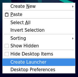Restart Linux Desktop 13 Lxqt Create Launcher