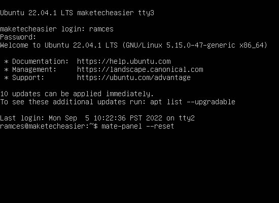 Restart Linux Desktop 17 Mate Reload