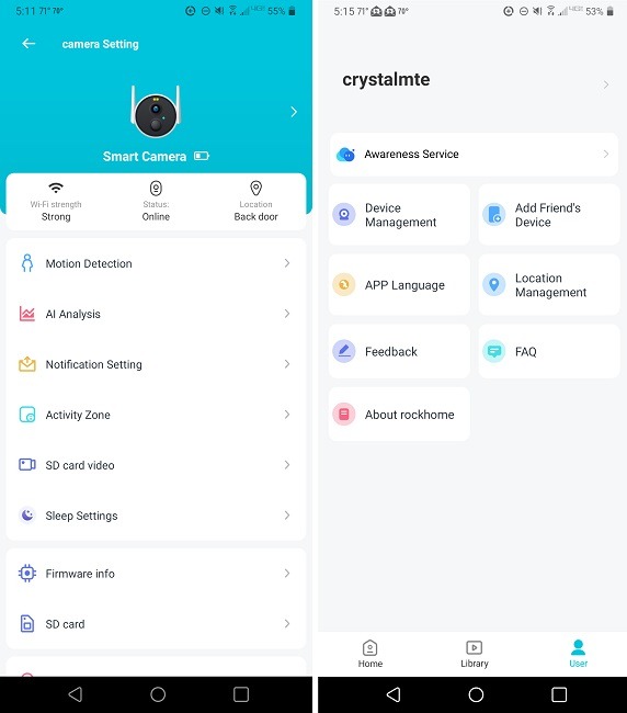 Rock Space C1 Smart Wireless Outdoor Camera With Spotlight Review App Settings