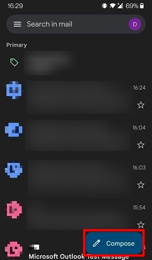 Schedule Outlook Emails Mobile Compose Email Button