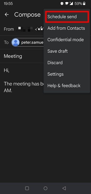 Schedule Outlook Emails Mobile Schedule Send