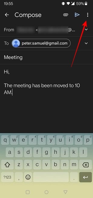 Schedule Outlook Emails Mobile Three Dots