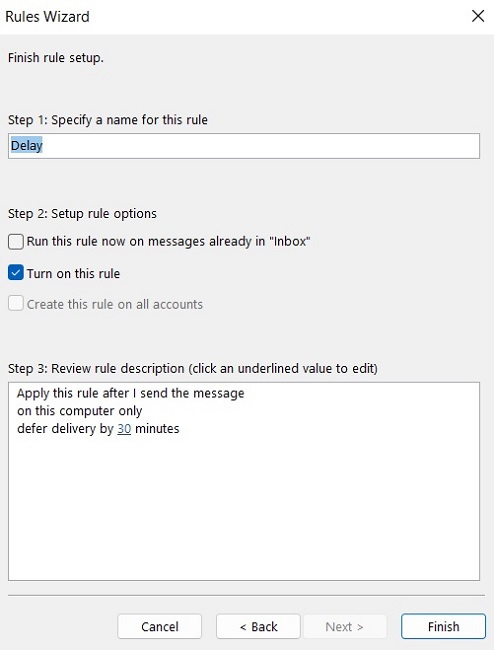 Schedule Outlook Emails Pc Name Rule