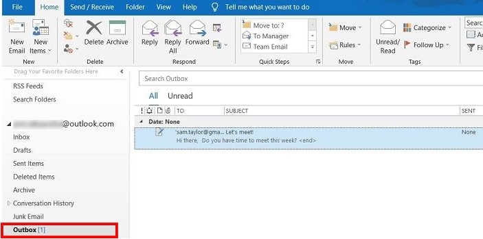 Schedule Outlook Emails Pc Outbox View