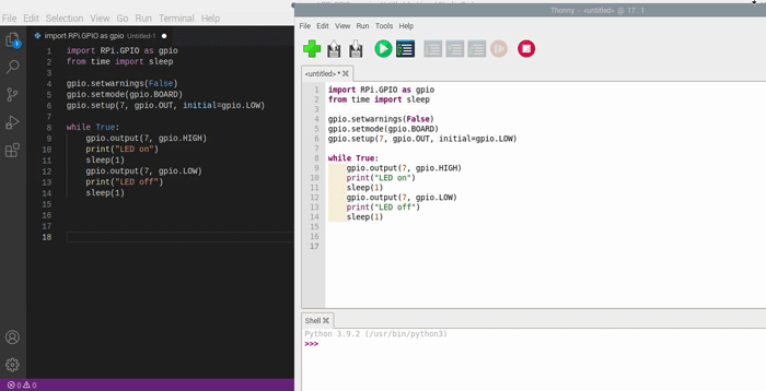 Thonny Vs Visual Studio Code With Python Code