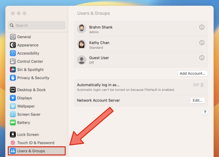 Users And Groups Macos