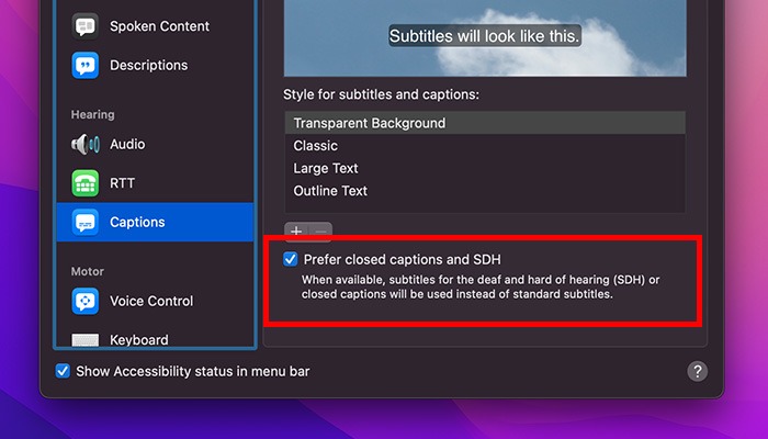 What Is Accessibility Mac Closed Captions
