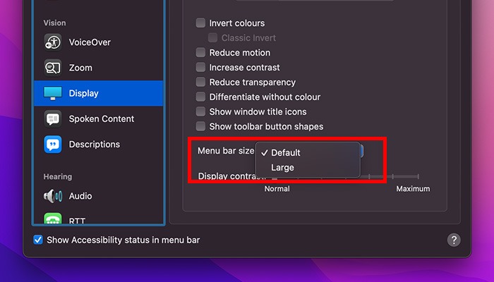 What Is Accessibility Mac Display Menu Bar Enlargement