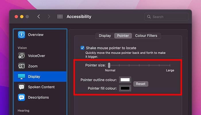 What Is Accessibility Mac Pointer Settings