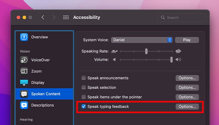 What Is Accessibility Mac Speak Typing Feedback