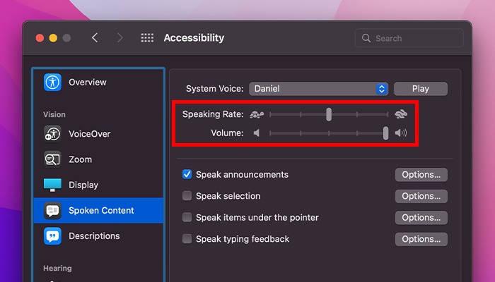 What Is Accessibility Mac Speaking Rate