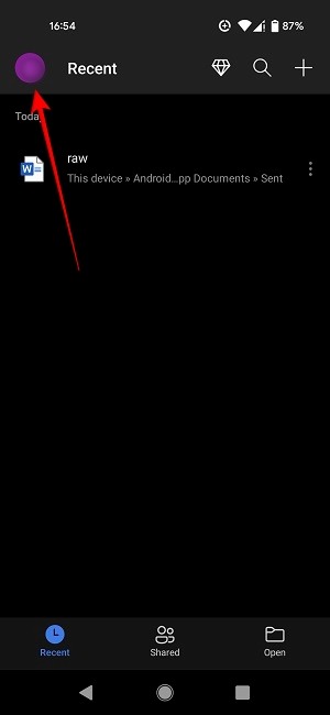 Word Dark Mode Mobile Profile Pic