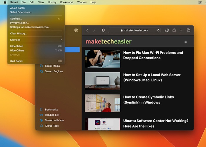 10 Macos Ventura Features You Should Tweak Click Safari From Menu