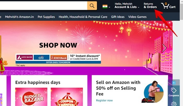 Amazon Pc Returns Orders