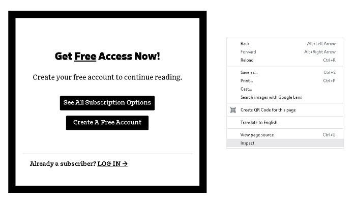 Bypass Paywalls Chrome Right Click Inspect