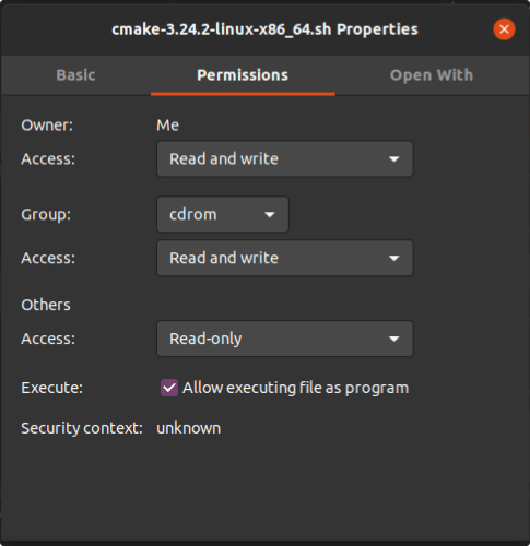 Cmake Filemanager Screenshot