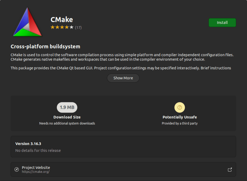 Cmake Snap Screenshot