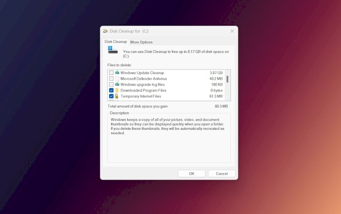 Clear Windows Cache Files