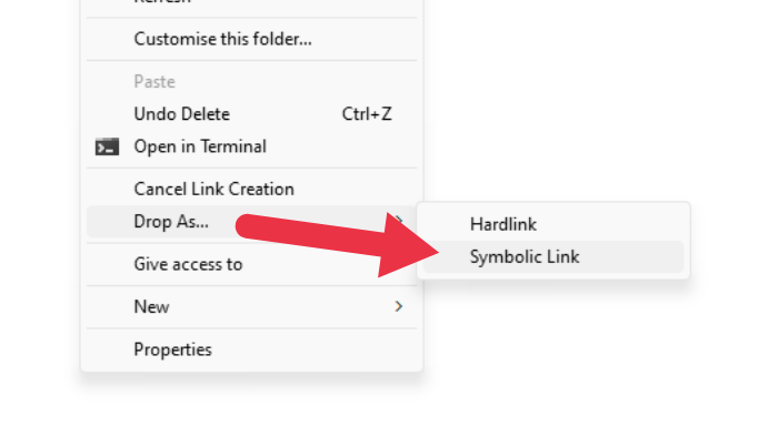 Create Symlink Windows 10 Drop As Copy Of Untitled