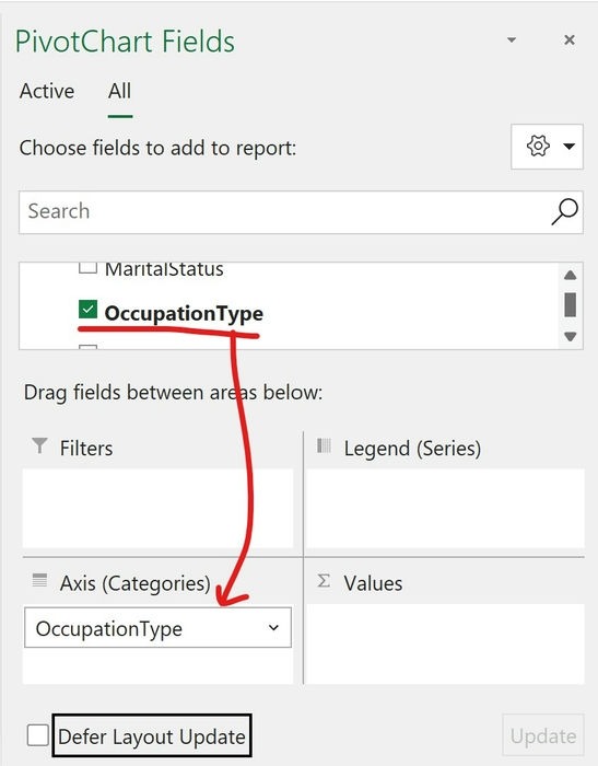 Excel Pivot Chart Occupationtype Axis