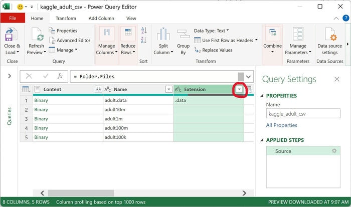 Excel Power Query Editor Extension