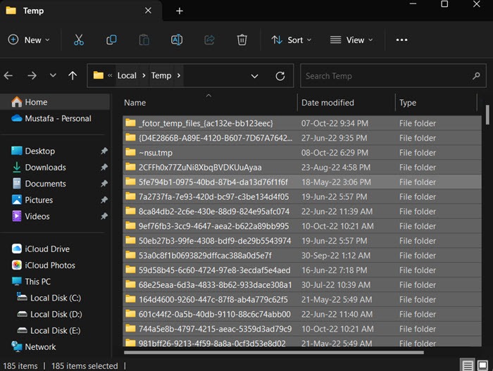File Explorer Delete Temp 2