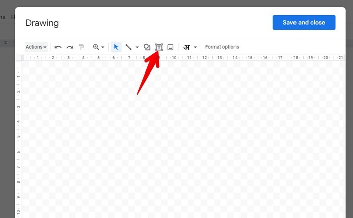 Google Docs Drawing Add Text Box