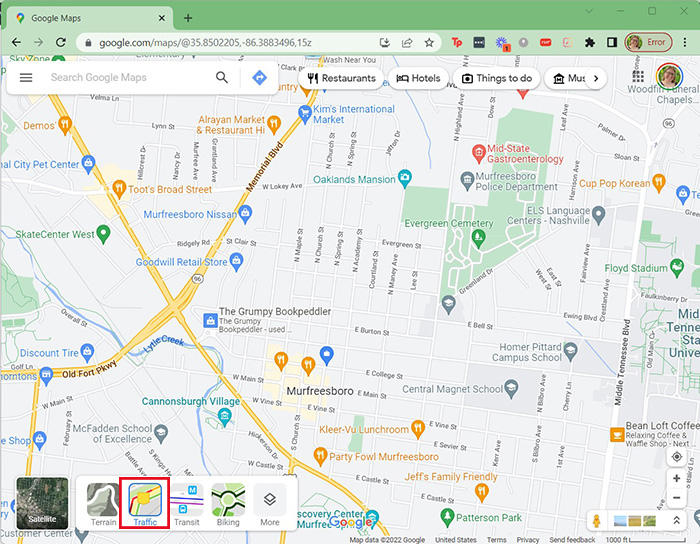 Google Maps Traffic Layers