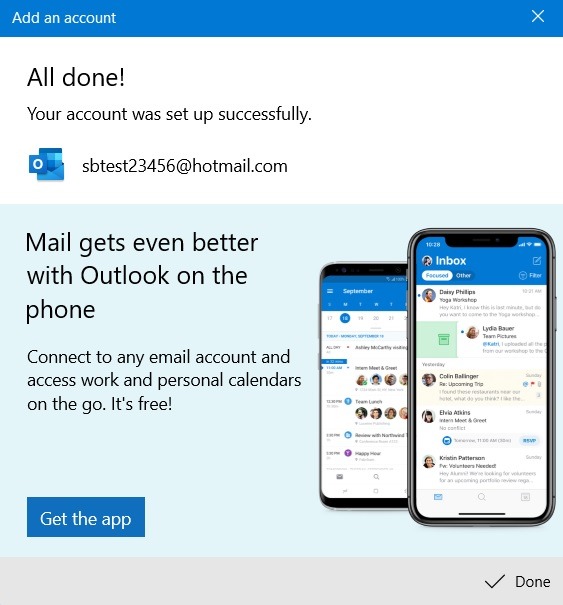 How To Access Hotmail Client Account Added Successsfully