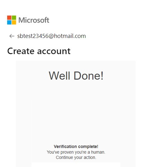 How To Access Hotmail Create Account Verification Complete